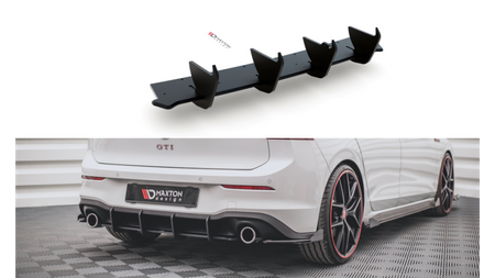 Diffuser Volkswagen Golf 8 GTI Rear Racing Durability v.1 Black