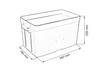 Fuse box 6 obw + ground 340x195x205