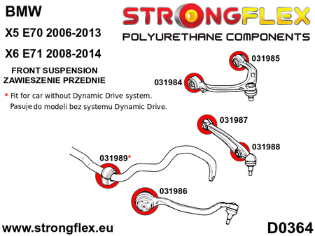 Front suspension bush kit