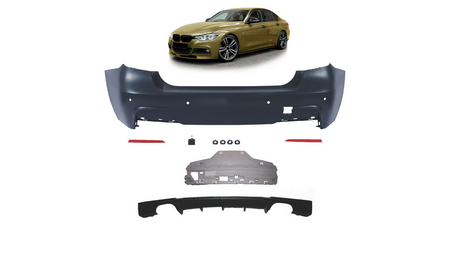 Zderzak BMW 3 F30 Tył z dyfuzorem
