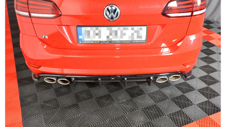 Diffuser Volkswagen Golf 7 Facelift R Variant Rear Valance Gloss Black