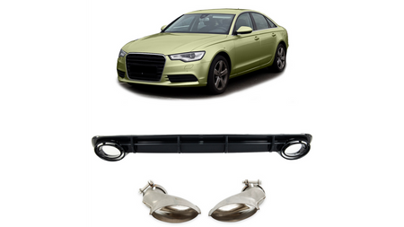 Diffuser Audi A6 C7 Rear Carbon Look