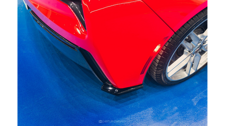 Splitter Chevrolet Corvette C7 Rear Side Gloss Black