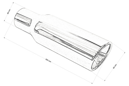 Końcówka tłumika 89mm wejście 63mm Polerowana
