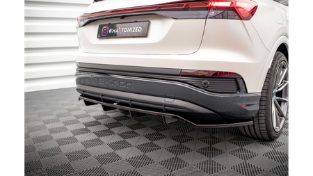 Splitter Audi Q4 e-tron Rear Central with Diffuser Gloss Black