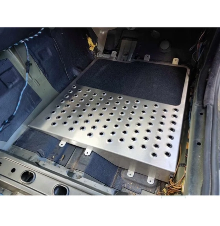 BMW E46 STRAIGHT DRIFT KJS RACING FLOOR GALVANIZED STEEL black grip tape