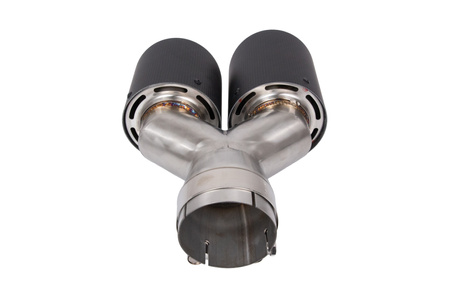 Exhaust Tip 114mmx2 enter 76mm Carbon Matte Right