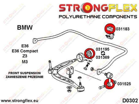 Front & rear suspension bush kit SPORT