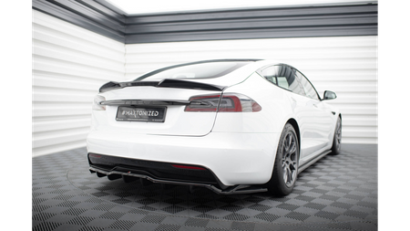 Splitter Tesla Model S Plaid I Facelift Rear Central with Diffuser v.2