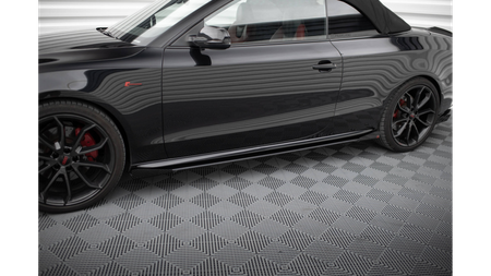 Diffuser Audi A5 8T Facelift Side Skirts Street Pro Black + Gloss Flaps