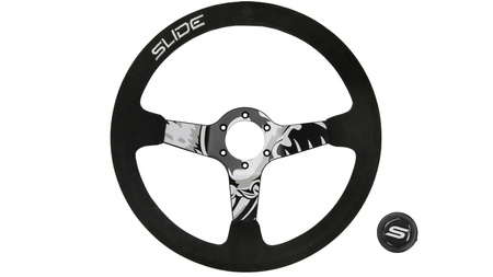 Steering wheel SLIDE 350mm offset:90mm Suede Hydrographics