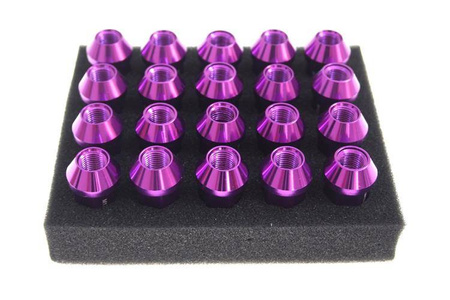 Wheel lug nuts JBR 50mm M12 x1,25 Purple