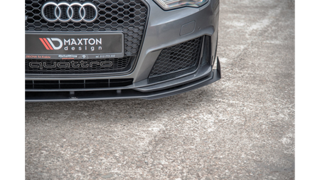 Splitter Audi RS3 8V Sportback Front Racing Durability + Flaps Black-Red