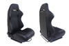 Racing seat R-LOOK II PVC Black