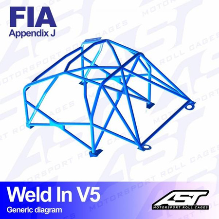 Roll Cage FORD Sierra (MK1/Mk2/Mk3) 3-doors Coupe RWD WELD IN V5