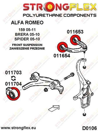 Front lower arm rear bush 46mm SPORT