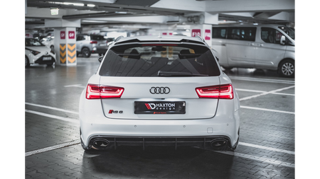 Splitter Audi RS6 C7 Tył Boczne v.2 Gloss Black