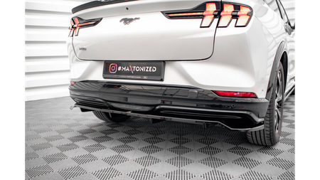 Splitter Ford Mustang Mach-E I Rear Central with Diffuser Gloss Black