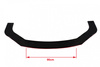 Universal front bumper splitter gloss black 3pcs.
