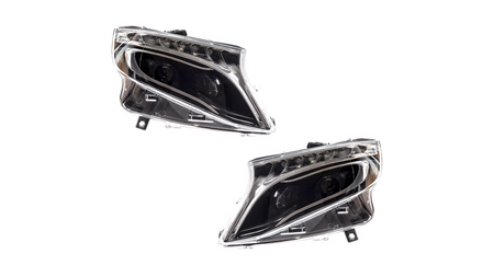 Headlights Black suitable for MERCEDES V-Class (W447) Pre-Facelift 2016-2023