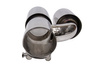 Exhaust Tip 89mmx2 enter 76mm Polished Set