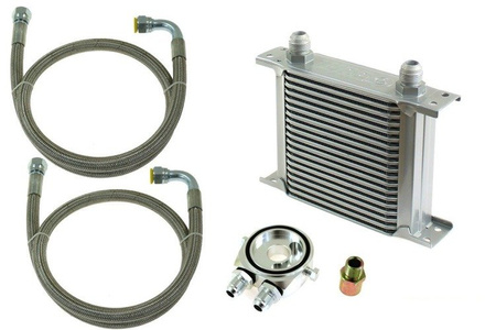 TurboWorks Oil Cooler Kit Slim 16-rows 140x125x50 AN8 Silver