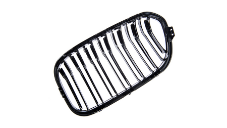 Grill BMW 1 F20 F21 Facelift podwójne żeberka Gloss Black