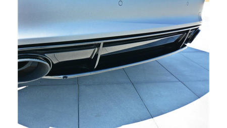 Splitter Audi RS7 Facelift Tył Środkowy Gloss Black