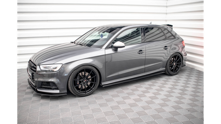 Diffuser Audi A3 8V Facelift S-Line Side Skirts Street Pro Black-Red