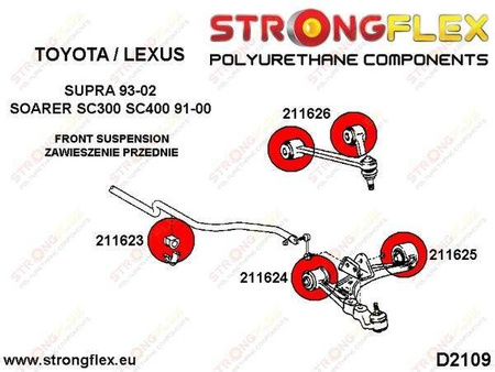 Front lower wishbone front bush SPORT