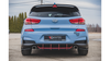 Splitter Hyundai I30 III N Rear Side Racing Durability Black-Red