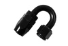 Reusable swivel hose end 180deg AN12 black