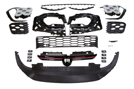 Front Bumper With SRA + LED DRL fit for VW Golf 8 (2019-) GTI