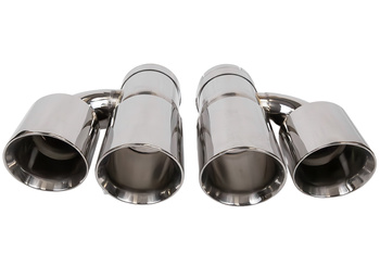 Exhaust Tip 89mmx2 enter 76mm Polished Set