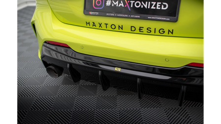 Dokładka BMW 1 F40 M-Pack Zderzak Tył v.3 Wersja Z Pojedyńczym Wydechem Gloss Black