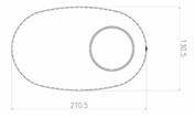 Dekiel tłumika owalny boczne wyjście 95mm 127x203mm