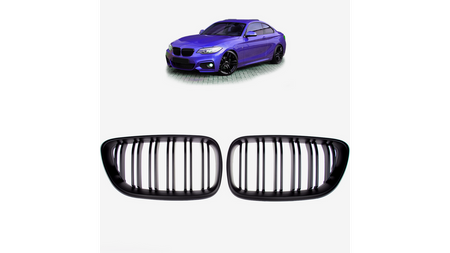 Grill BMW 2 F22 F23 Dual Line Matt Black