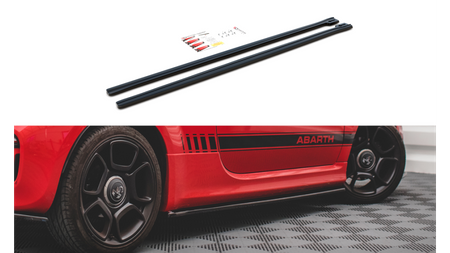 Diffuser Fiat 500 Abarth I Facelift Side Skirts Gloss Black