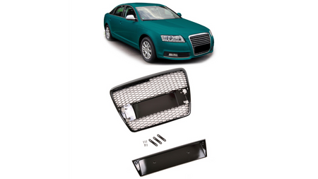 Grill Audi A6 C6 Gloss Black