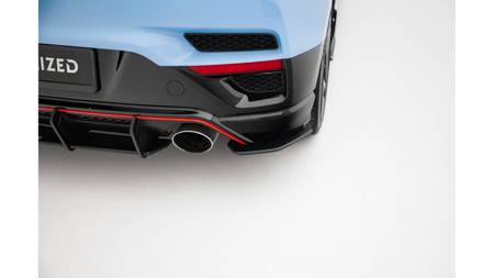 Splitter Hyundai Veloster N Mk2 Rear Side Street Pro Black-Red