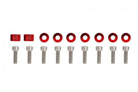 Decorative screws washers M8x1.25 25mm JDM Red
