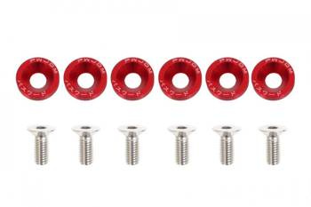 Decorative screws washers M8x1.25 15mm JDM Red