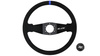Steering wheel SLIDE 350mm offset:90mm Suede Blue Strip