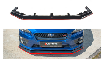 Splitter Subaru WRX STI przód v.3 Gloss Black + Red