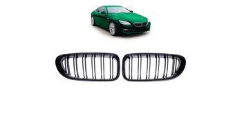 Grill BMW 6 F13 F12 F06 podwójne żeberka Matt Black