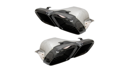 Exhaust Tail Pipes Black suitable for MERCEDES C-Class (W205) Sedan (S205) T-Model (A205) Convertible (C205) Coupe GLE Coupe (C292) S-Class (W222) Pre-Facelift 2015-2018