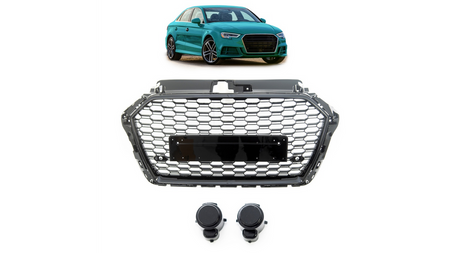 Grill Audi A3 8V Facelift Gloss Black