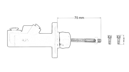 Pompa hamulca hydraulicznego 0,75" 75mm