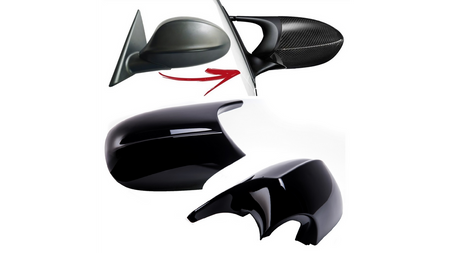 Mirror Cover Set BMW 1 E81 E82 E87 E88 3 E90 E91 E92 E93 Facelift Gloss Black