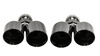 Exhaust Tip 101mmx2 enter 70mm Black Chrome Set